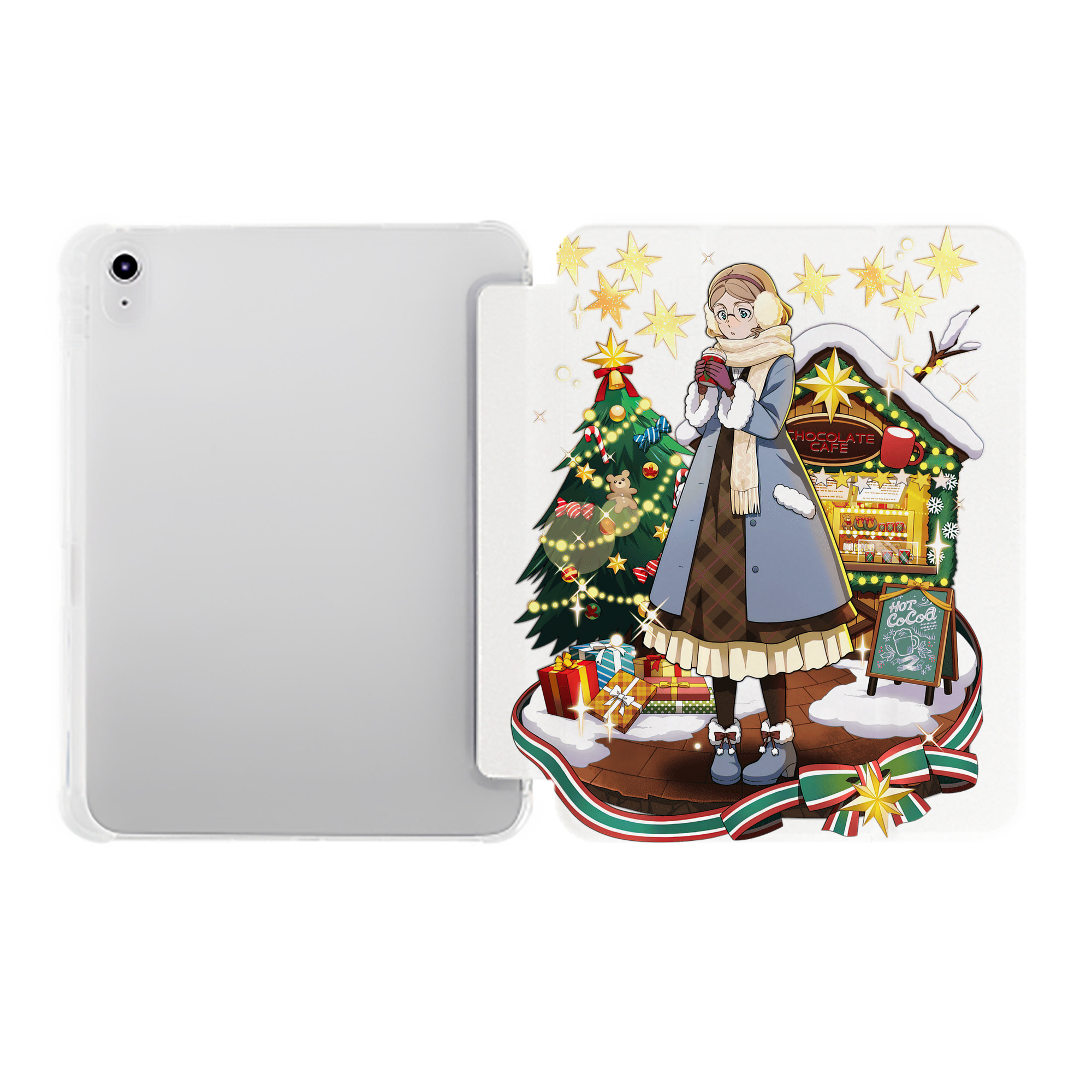 （画像用） 文豪ストレイドッグス Bungo Stray Dogs IPad ケース ペン収納付き 三つ折りスタンド PUレザー×シリコン 対応機種9.5/10.5/10.9インチ
